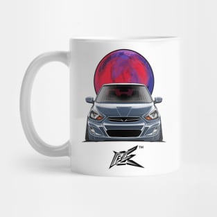 hyundai accent stanced denim blue Mug